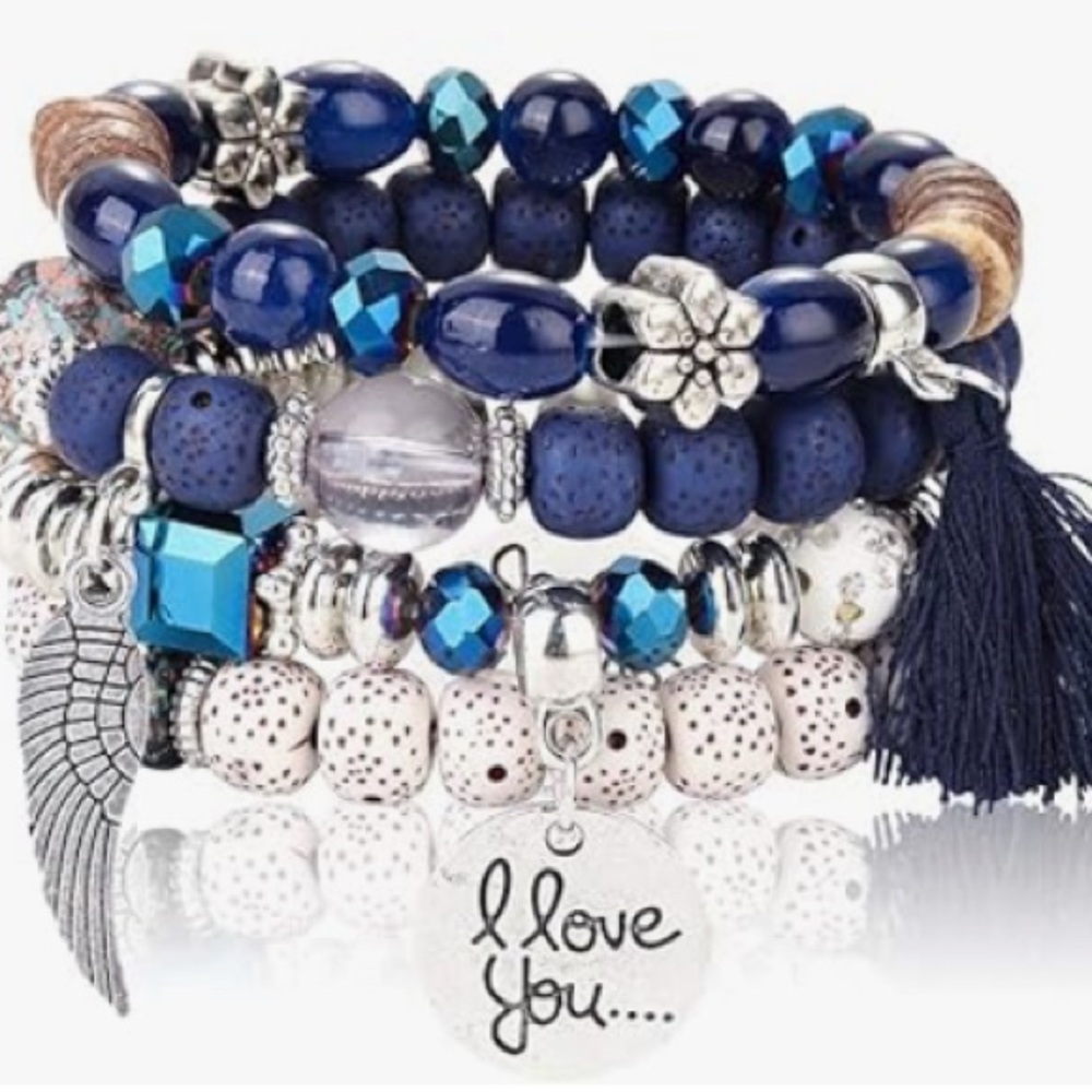 Bohemian Stretch Beaded Bracelets - Picture 3 of 5